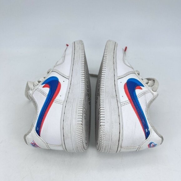 Nike Force 1 Lv8 Ksa 3d Glasses White Blue Red Youth Shoes CJ7160 100 Size 12C - Picture 7 of 12